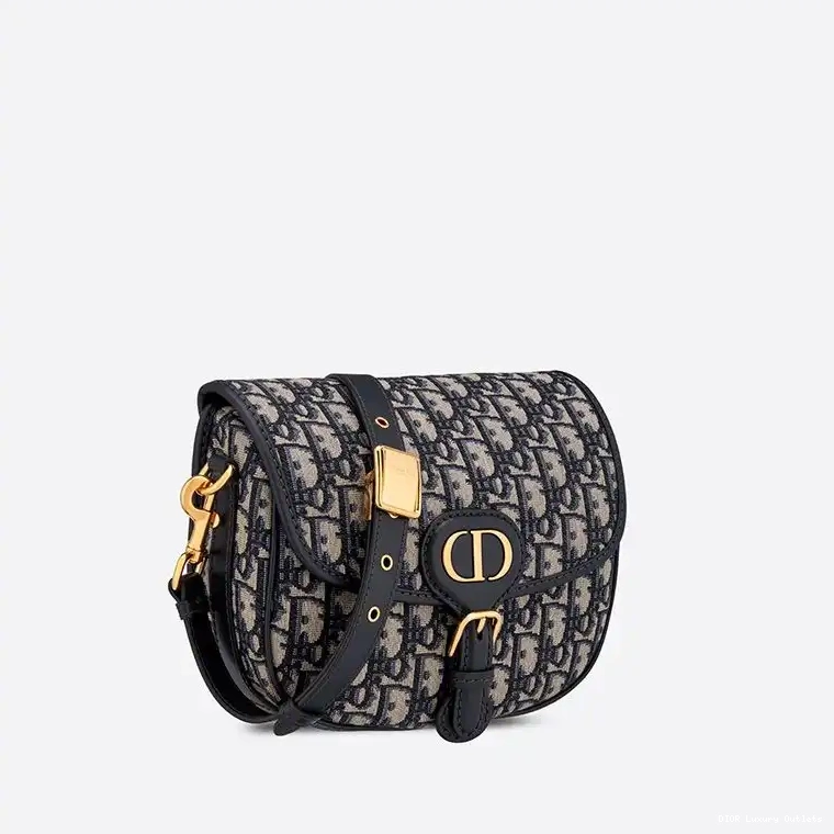 Cheap Dior Blue Medium Oblique Bobby Canvas Bag Motif 0418 Luxury